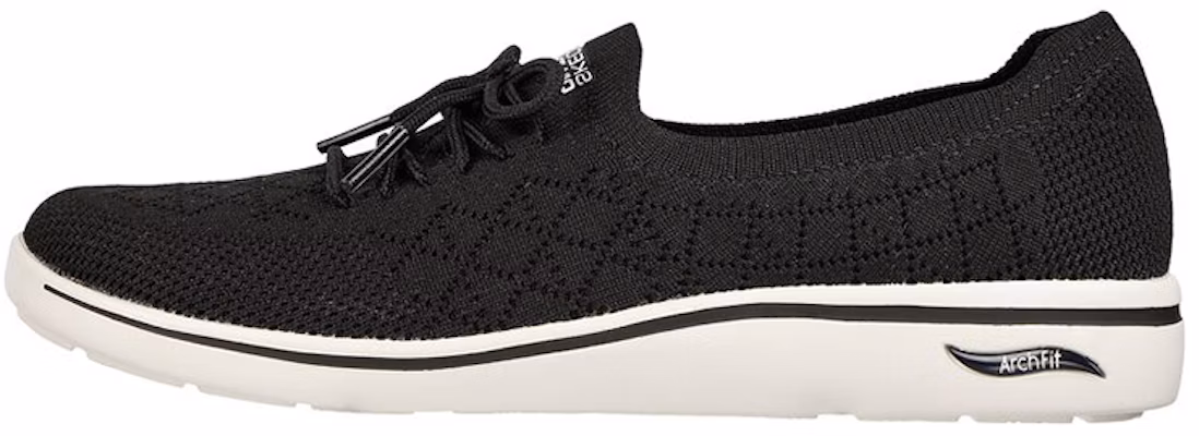 (Women) Skechers Arch Fit Uplift Black 'Perfect Slip-On' 136634-BKW Buy (Women) Skechers Arch Fit Uplift Black 'Perfect Slip-On' 136634-BKW