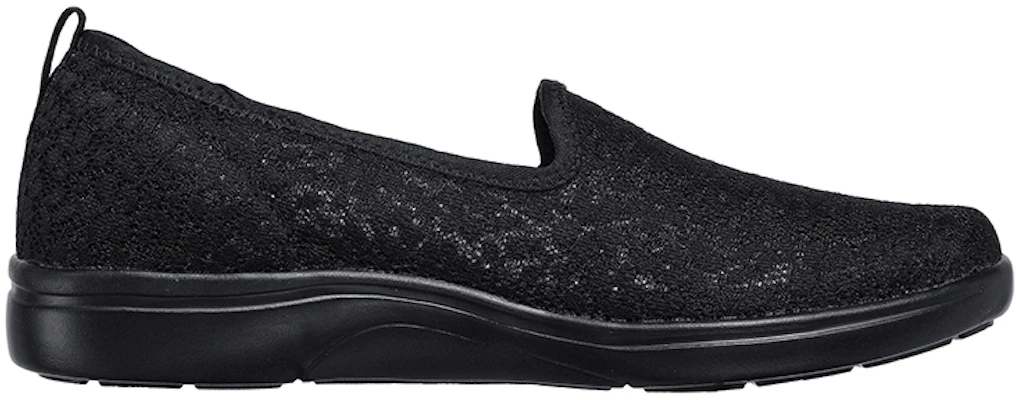 (Women) Skechers Arch Fit Uplift Black 'Simplified Comfort Slip-On' 136561-BBK Order (Women) Skechers Arch Fit Uplift Black 'Simplified Comfort Slip-On' 136561-BBK