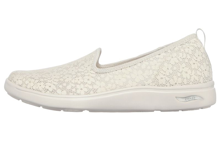 (Women) Skechers Arch Fit Uplift White 'Simplified Comfort Slip-On' 136561-NAT