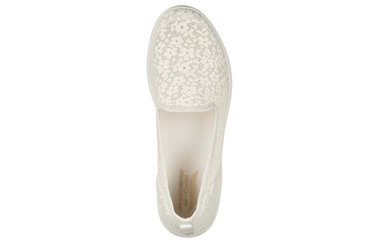 Shop (Women) Skechers Arch Fit Uplift White 'Simplified Comfort Slip-On' 136561-NAT