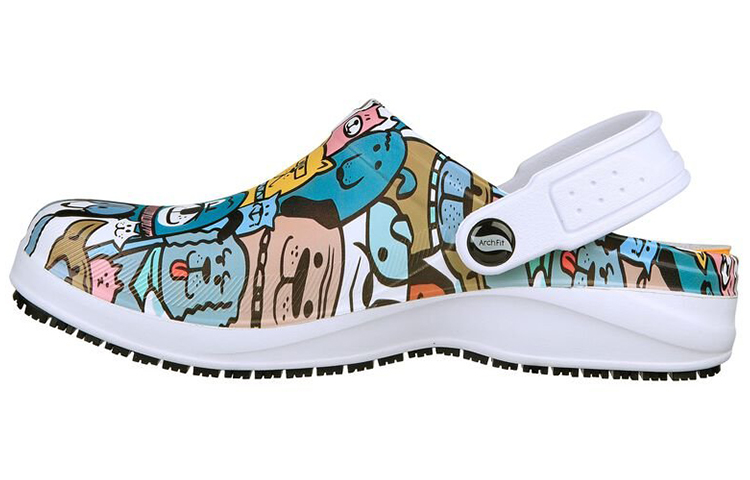 (W) Skechers Arch Fit Work 'Blue White'