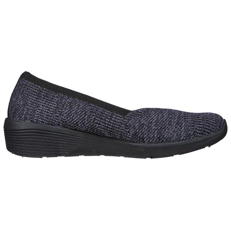 Order (Women) Skechers Arya Low Slip-On 'Black' 'Good Morning' 158512-BLK