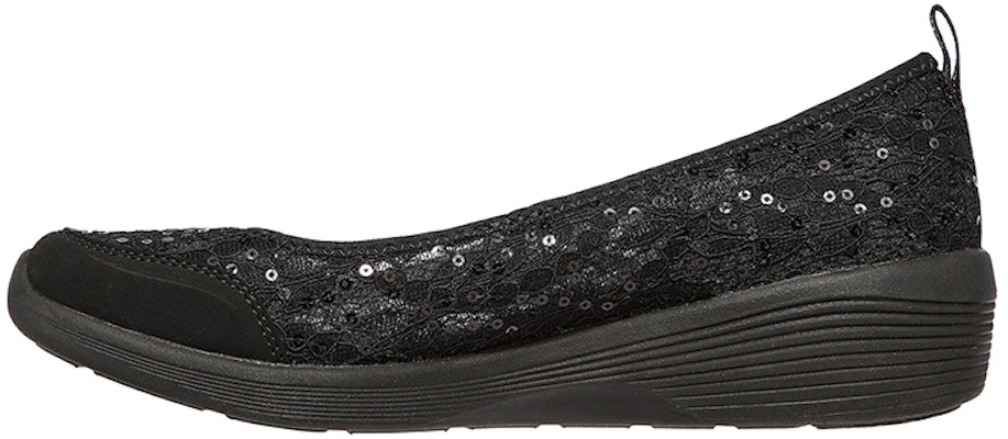 (Women) Skechers Arya Sheer Glamour 'Black Slip-On' 104115-BBK Buy (Women) Skechers Arya Sheer Glamour 'Black Slip-On' 104115-BBK