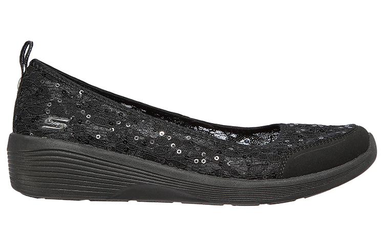 Order (Women) Skechers Arya Sheer Glamour 'Black Slip-On' 104115-BBK