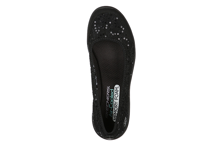 Shop (Women) Skechers Arya Sheer Glamour 'Black Slip-On' 104115-BBK
