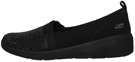 (Women) Skechers Arya Shine and Glow 'Black Slip-On' 104110-BBK (Women) Skechers Arya Shine and Glow 'Black Slip-On' 104110-BBK