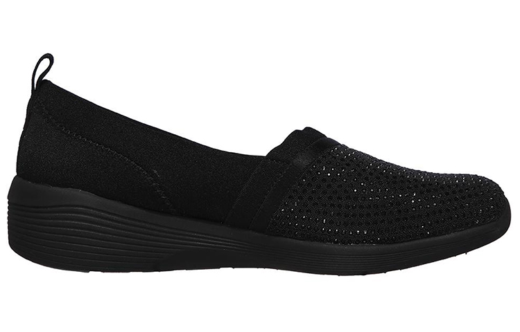 Order (Women) Skechers Arya Shine and Glow 'Black Slip-On' 104110-BBK