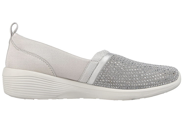 Order (Women) Skechers Arya Shine and Glow 'Silver Grey' 104110-LGSL