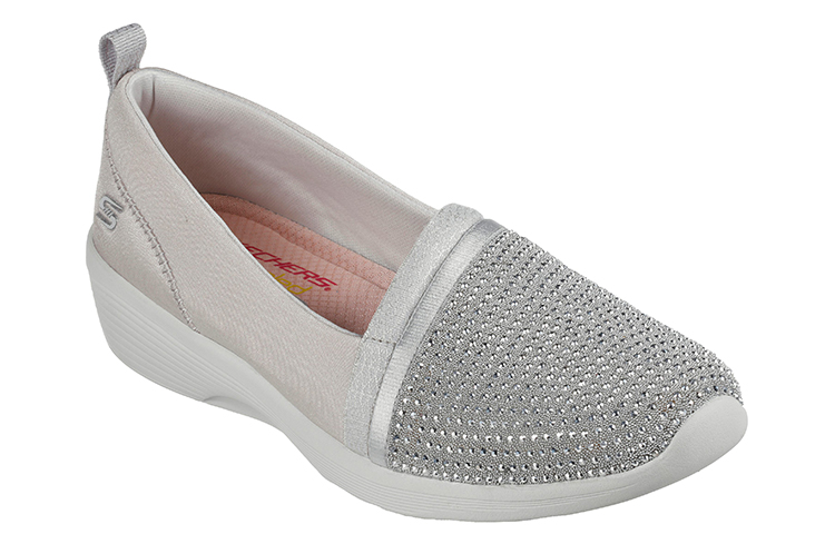 Lookbook (Women) Skechers Arya Shine and Glow 'Silver Grey' 104110-LGSL