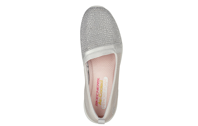 Shop (Women) Skechers Arya Shine and Glow 'Silver Grey' 104110-LGSL
