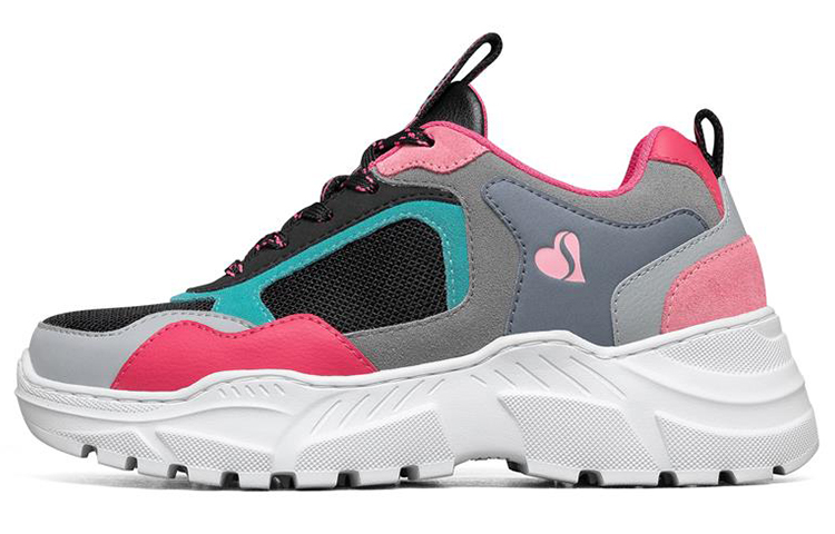 (Women) Skechers B-Rad Running Shoes Black/Pink 155175-BKMT