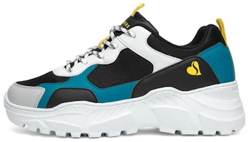 (Women) Skechers B-Rad Running Shoes White/Black/Blue 155056-BKYB (Women) Skechers B-Rad Running Shoes White/Black/Blue 155056-BKYB