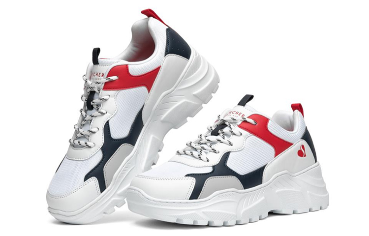Lookbook (W) Sepatu Lari Skechers B-Rad Putih/Merah 155056-WNVR