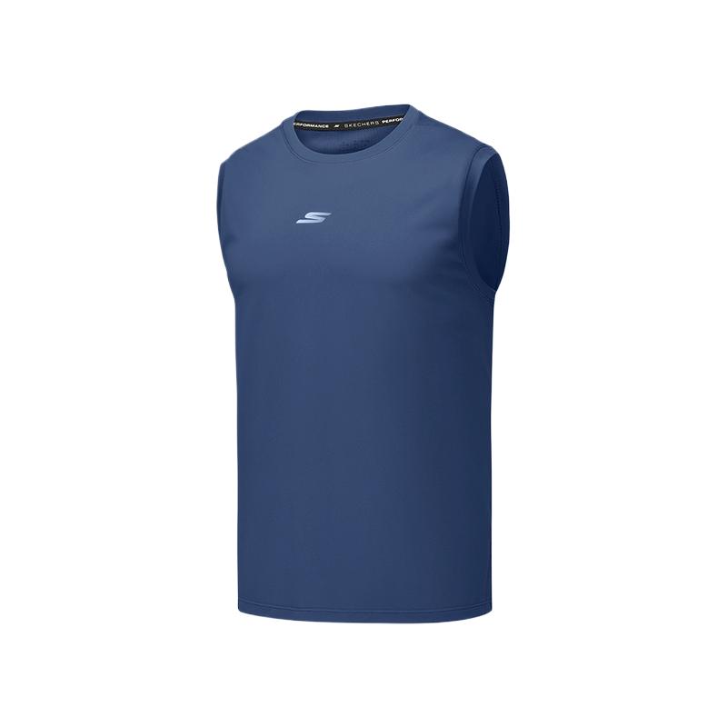 Skechers Basic Athletic Series Navy Blue Comfortable Casual Vest 0079. P225M158-0079
