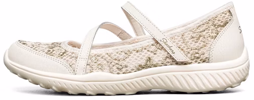 (Women) Skechers Be-Light Loafers White 100022-NAT (Women) Skechers Be-Light Loafers White 100022-NAT