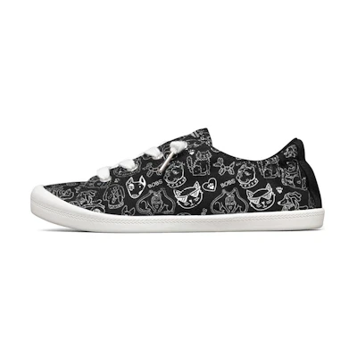 (W) Skechers Beach Bingo 'Black White'