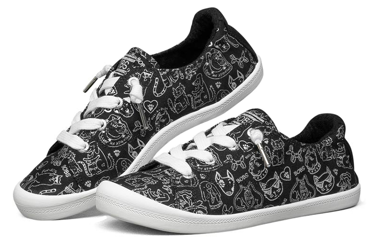 Lookbook (W) Skechers Beach Bingo ''Zwart Wit'' 113216-BKSL