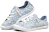 Lookbook (W) Skechers Beach Bingo Lage Canvas Schoen Blauw/Wit 113581-MLT