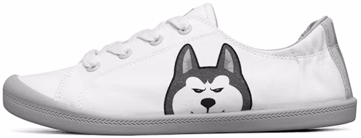 (Women) Skechers Beach Bingo Sneakers White 66666273-WGRY (Women) Skechers Beach Bingo Sneakers White 66666273-WGRY