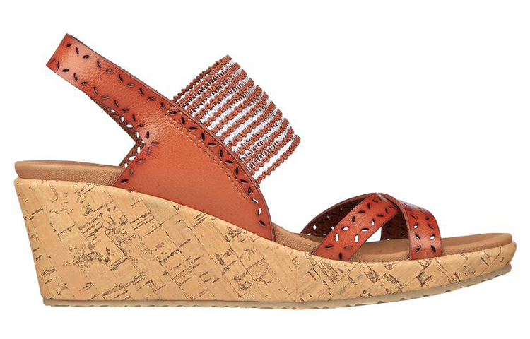 Order (W) Skechers Beverlee-Boho Glow 'Tan' Wanita 119330-LUG