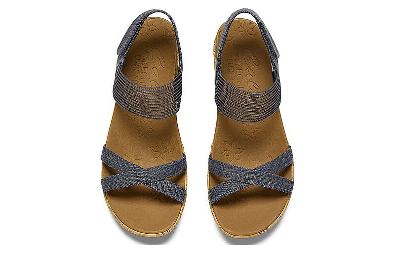 Order Skechers Cali Beverlee Beverlee-休閒外出 坡跟休閒涼鞋 女款 藍棕