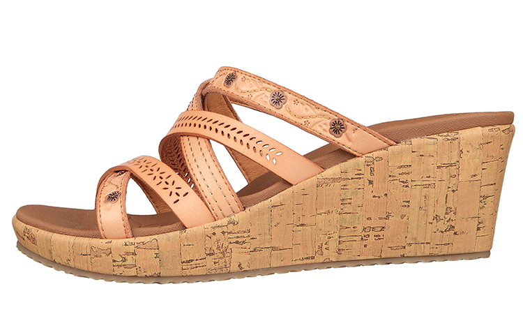 Buy Skechers Beverlee-Clicky Vibes 坡跟休閒拖鞋 女款 自然色