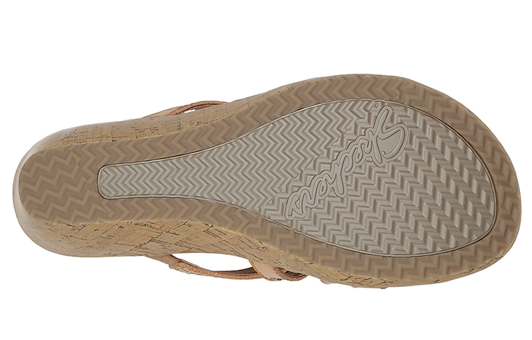 Shop Skechers Beverlee-Clicky Vibes 坡跟休閒拖鞋 女款 自然色