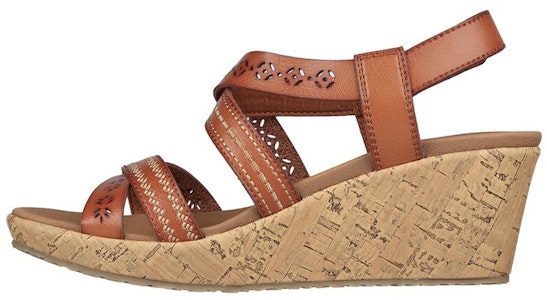 (W) Skechers Beverlee-Delicate 'Fashion Wedge Sandal Coklat' 119339-LUG Buy (W) Skechers Beverlee-Delicate 'Fashion Wedge Sandal Coklat' 119339-LUG