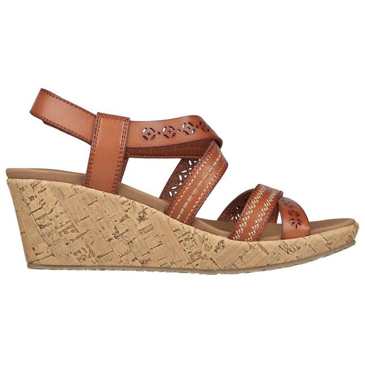 Order (Women) Skechers Beverlee-Delicate 'Fashion Wedge Sandal Brown' 119339-LUG