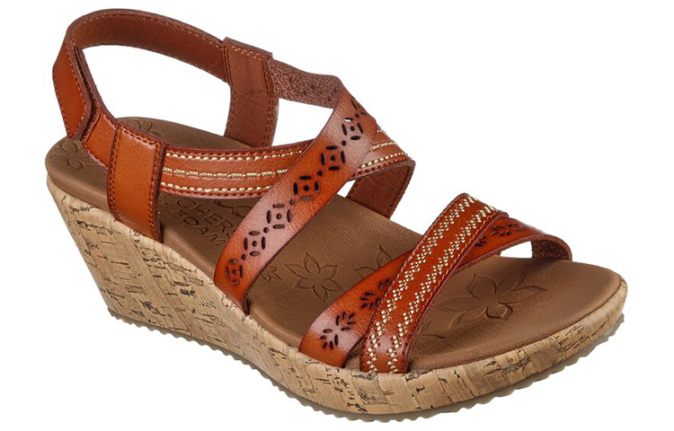 Lookbook (Women) Skechers Beverlee-Delicate 'Fashion Wedge Sandal Brown' 119339-LUG