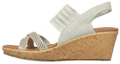 Buy (Women) Skechers Beverlee-Fancy Sips 'White Wedge Sandal' 119200-NAT