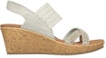 Order (Women) Skechers Beverlee-Fancy Sips 'White Wedge Sandal' 119200-NAT