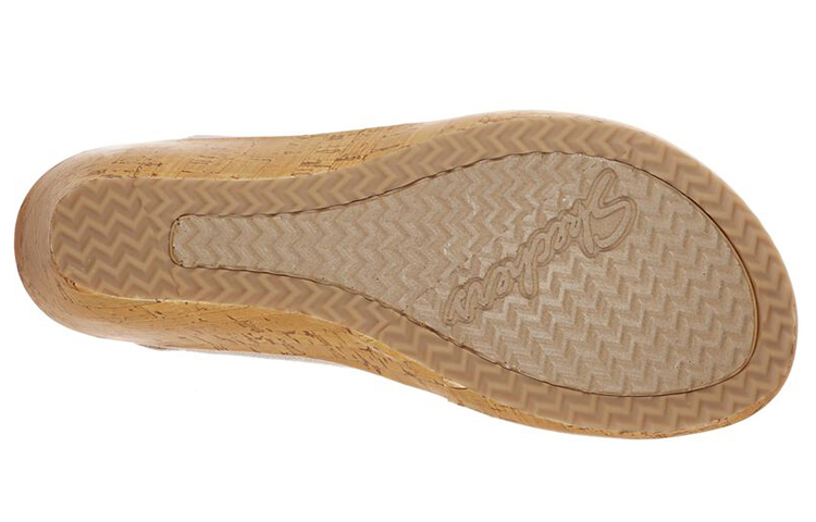 Purchase (Women) Skechers Beverlee-Fancy Sips 'White Wedge Sandal' 119200-NAT