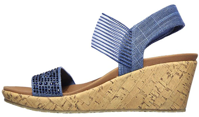 (Women) Skechers Beverlee-Pretty Chic Sandal 'Blue' 119084-NVY Buy (Women) Skechers Beverlee-Pretty Chic Sandal 'Blue' 119084-NVY