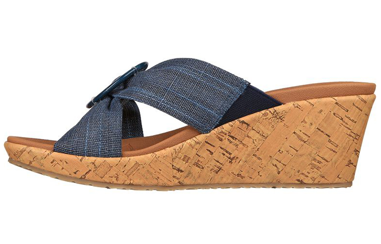 (Women) Skechers Beverlee-Sail 'Blue Brown' 119327-NVY