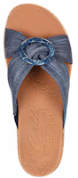 Shop Skechers Beverlee-Sail 坡跟休閒時尚拖鞋 女款 藍棕
