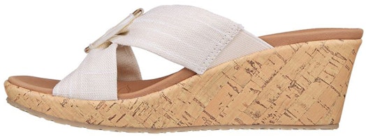 (Women) Skechers Beverlee-Sail 'White Brown' 119327-NAT (Women) Skechers Beverlee-Sail 'White Brown' 119327-NAT