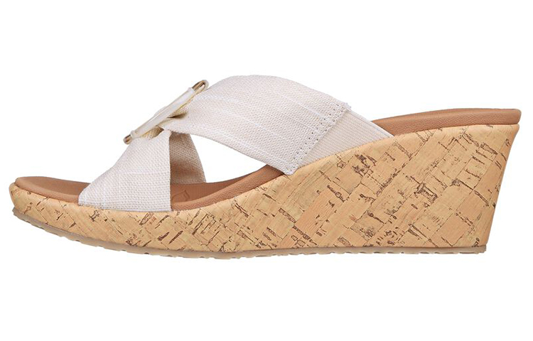 (Women) Skechers Beverlee-Sail 'White Brown' 119327-NAT