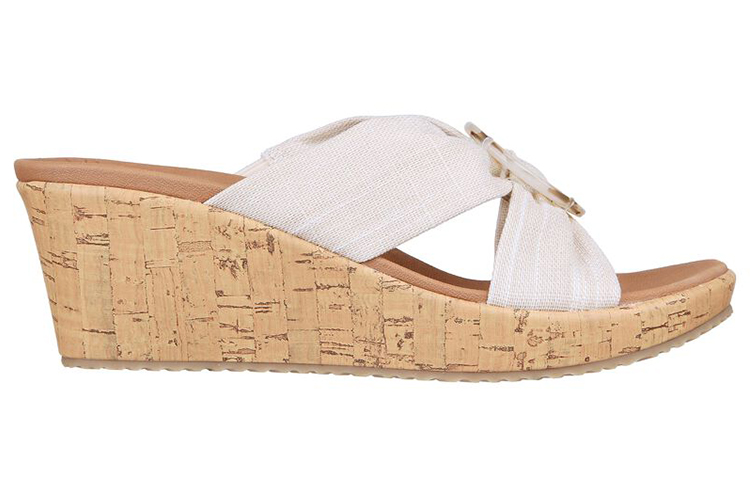 Order (Women) Skechers Beverlee-Sail 'White Brown' 119327-NAT