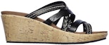 Order (Women) Skechers Beverlee-Tiger Posse Sandal 'Black Wedge' 31714-BLK