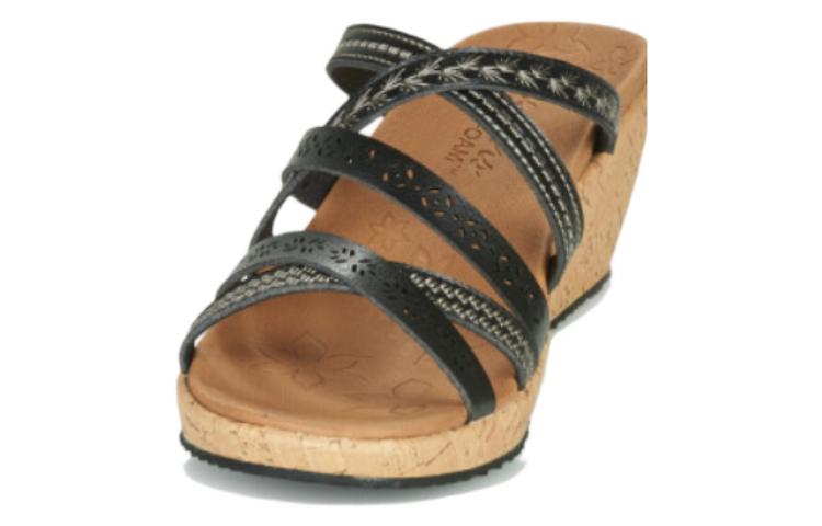 Lookbook (Women) Skechers Beverlee-Tiger Posse Sandal 'Black Wedge' 31714-BLK