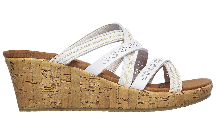 Order (Women) Skechers Beverlee-Tiger Posse Sandal 'White' 31714-WHT