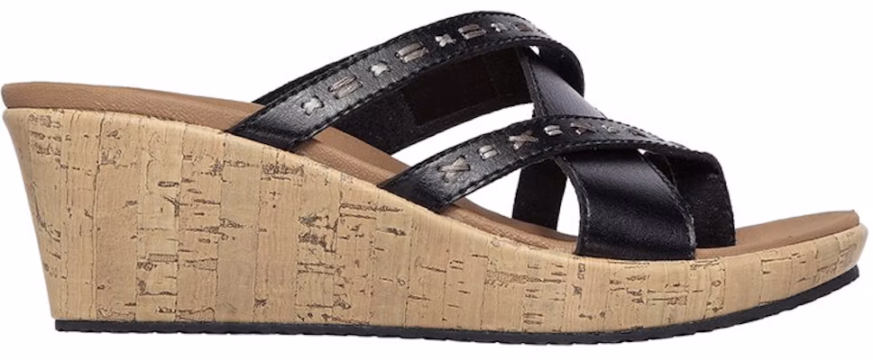 (Women) Skechers Beverlee 'Black Brown Wedge' 119085-BLK Order (Women) Skechers Beverlee 'Black Brown Wedge' 119085-BLK
