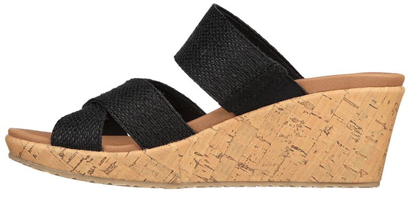 (Women) Skechers Beverlee 'Black Brown Wedge Fashion Slide' 119326-BLK Buy (Women) Skechers Beverlee 'Black Brown Wedge Fashion Slide' 119326-BLK