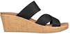 (Women) Skechers Beverlee 'Black Brown Wedge Fashion Slide' 119326-BLK