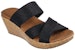 (Women) Skechers Beverlee 'Black Brown Wedge Fashion Slide' 119326-BLK