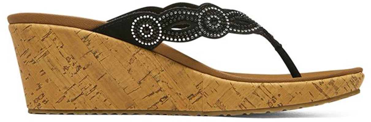 (Women) Skechers Beverlee 'Black Casual Wedge Slide' 119257-BLK Order (Women) Skechers Beverlee 'Black Casual Wedge Slide' 119257-BLK