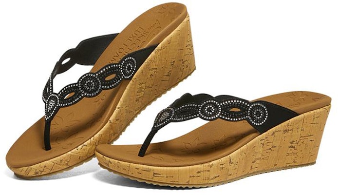 (Women) Skechers Beverlee 'Black Casual Wedge Slide' 119257-BLK Lookbook (Women) Skechers Beverlee 'Black Casual Wedge Slide' 119257-BLK