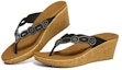 Lookbook (Women) Skechers Beverlee 'Black Casual Wedge Slide' 119257-BLK