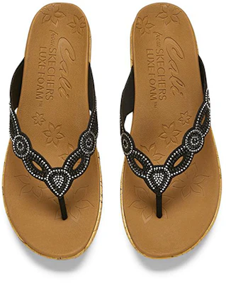 (Women) Skechers Beverlee 'Black Casual Wedge Slide' 119257-BLK Shop (Women) Skechers Beverlee 'Black Casual Wedge Slide' 119257-BLK